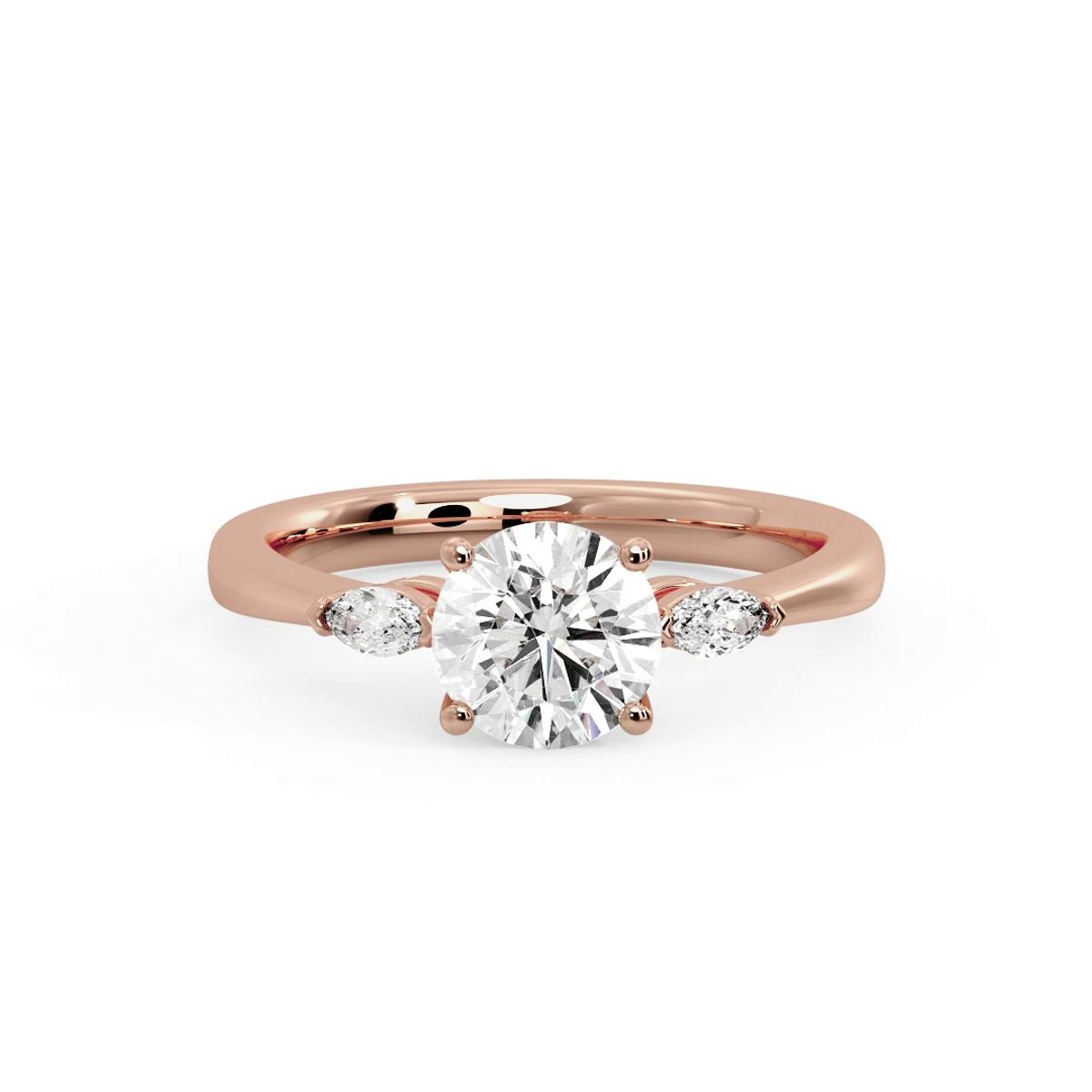 360 degree view of Dorothy Three-Stone Lab Marquise Engagement Ring
