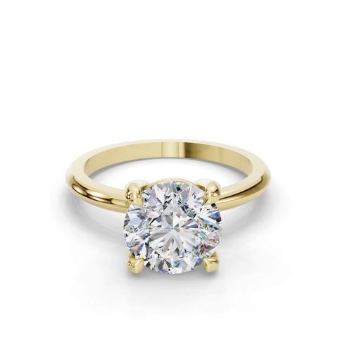 Bella Solitaire Engagement Ring - 14K Yellow Gold
