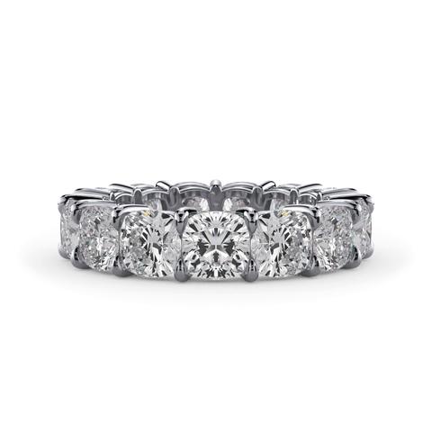 Cushion Cut Diamond Eternity Ring (8.0 ct. tw.) - Platinum