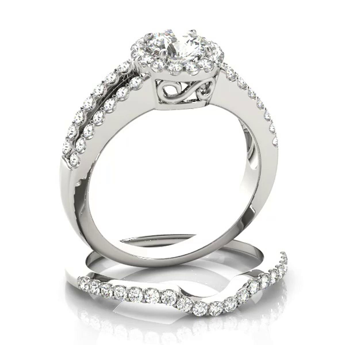 360 degree view of Ember Halo Engagement Ring