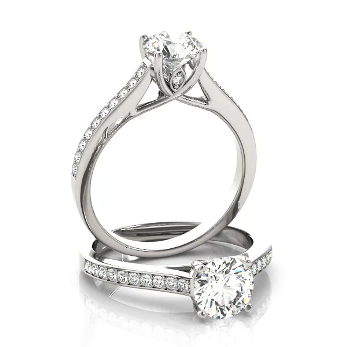 360 degree view of Louella Channel Diamond Engagement Ring