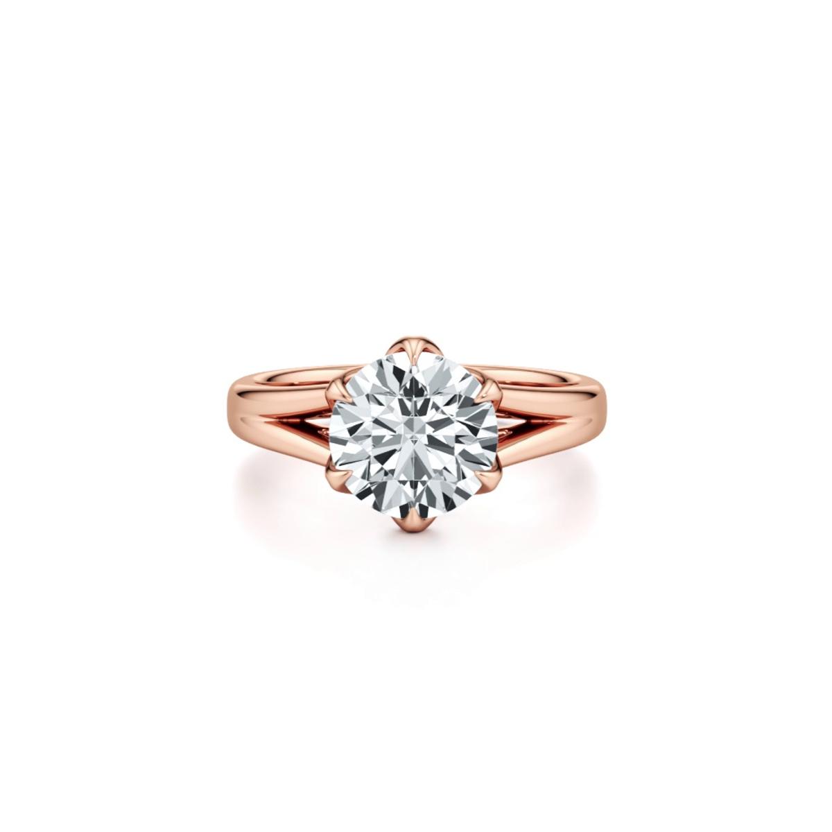 360 degree view of Ravello Split Shank Cathedral Solitaire Engagement Ring