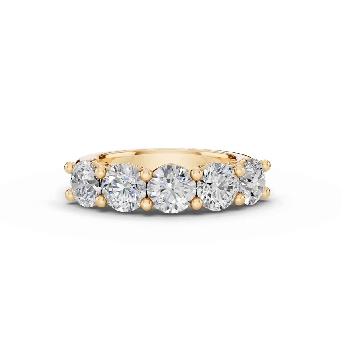 360 degree view of Sculpted Heart 5-Stone Diamond Band (3.00 ct. tw.)