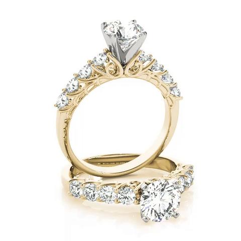 360 degree view of Aimee Single Row Diamond Engagement Ring