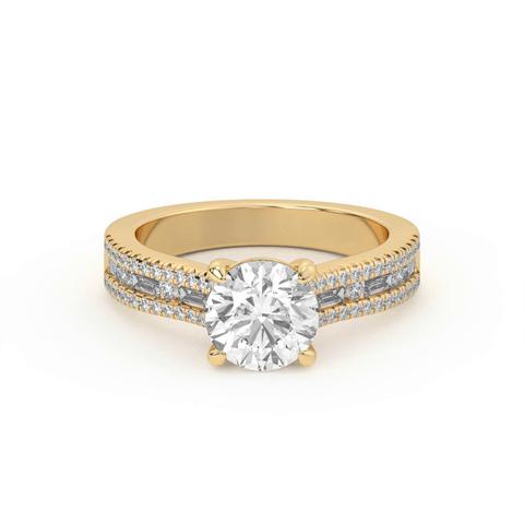 360 degree view of Rochelle Triple Row Diamond Engagement Ring