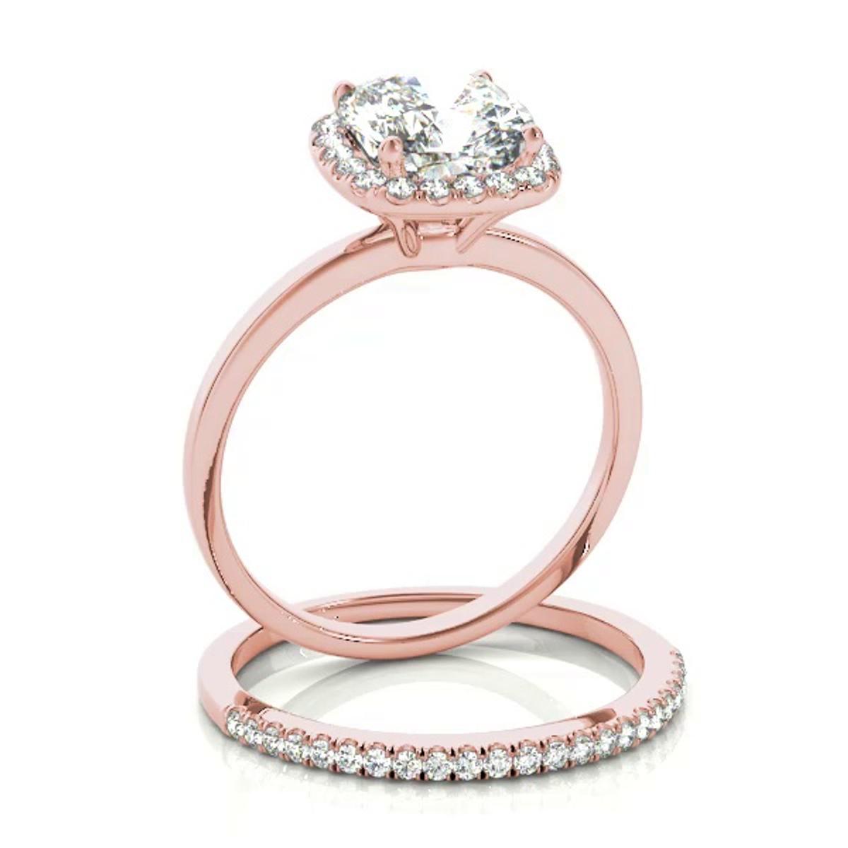 360 degree view of Annika Halo Engagement Ring