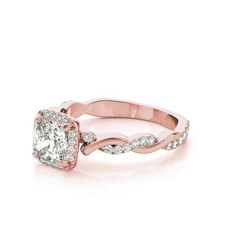 360 degree view of Holland Halo Engagement Ring
