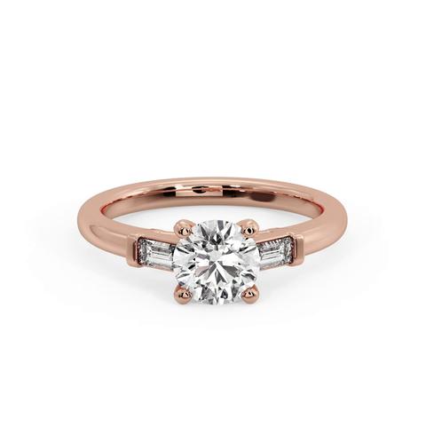 360 degree view of Anne Three-Stone Baguette Engagement Ring