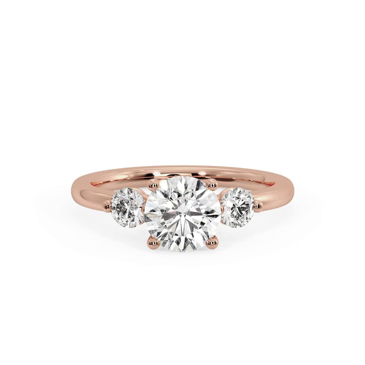 360 degree view of Rosie 3 Stone Engagement Ring