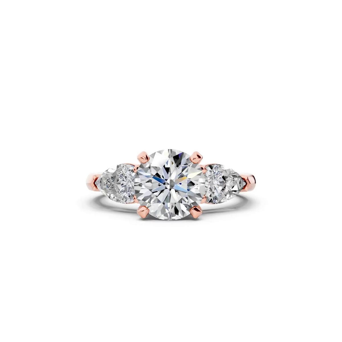 360 degree view of Madison Three-Stone Pear Engagement Ring (1.00 ct. tw.)