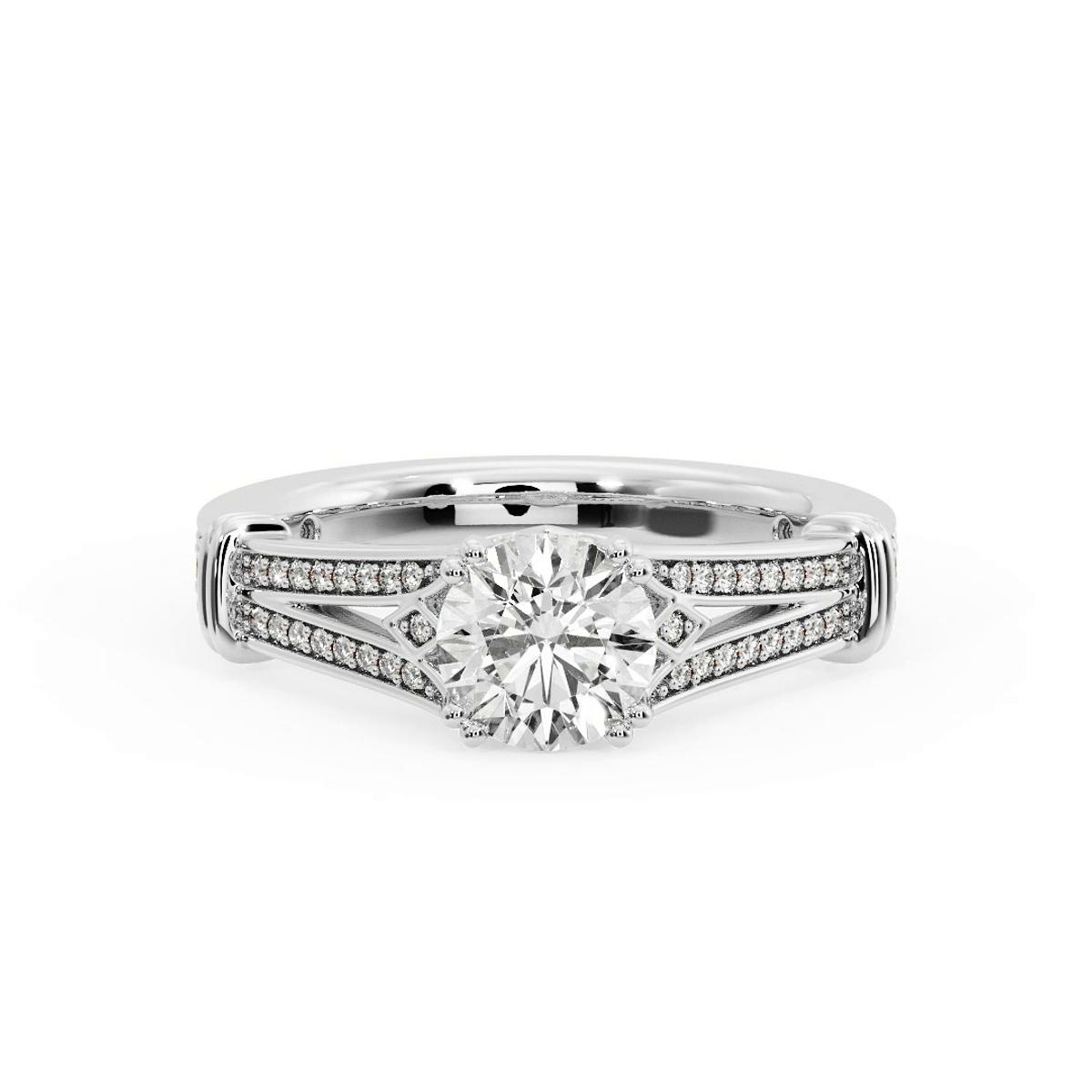 360 degree view of Georgia Art Deco Engagement Ring