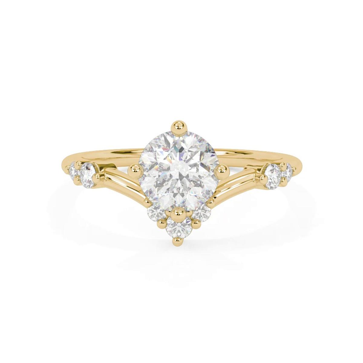 360 degree view of Shiloh Diamond Accent Chevron Engagement Ring
