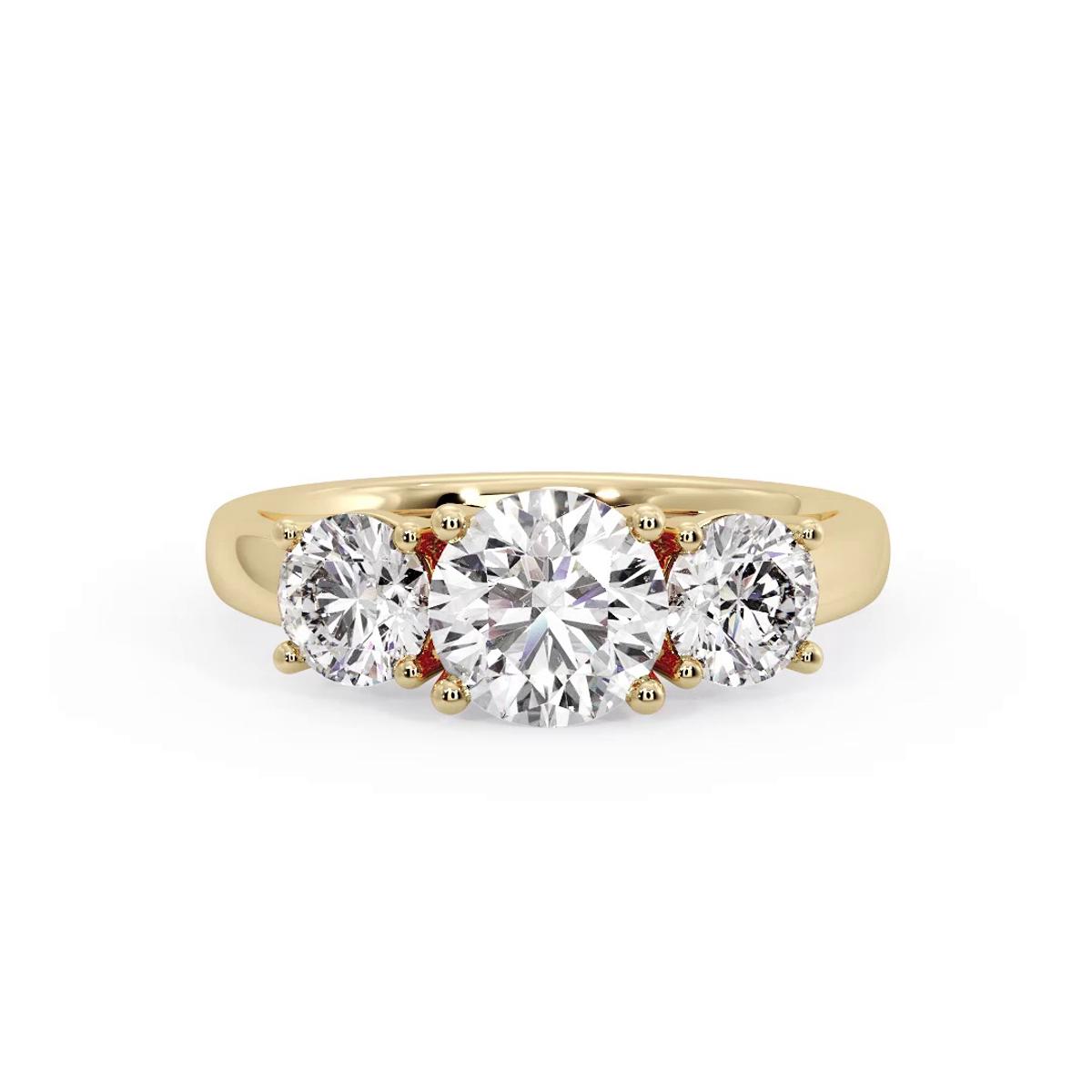 360 degree view of Daleyza Three Stone Engagement Ring