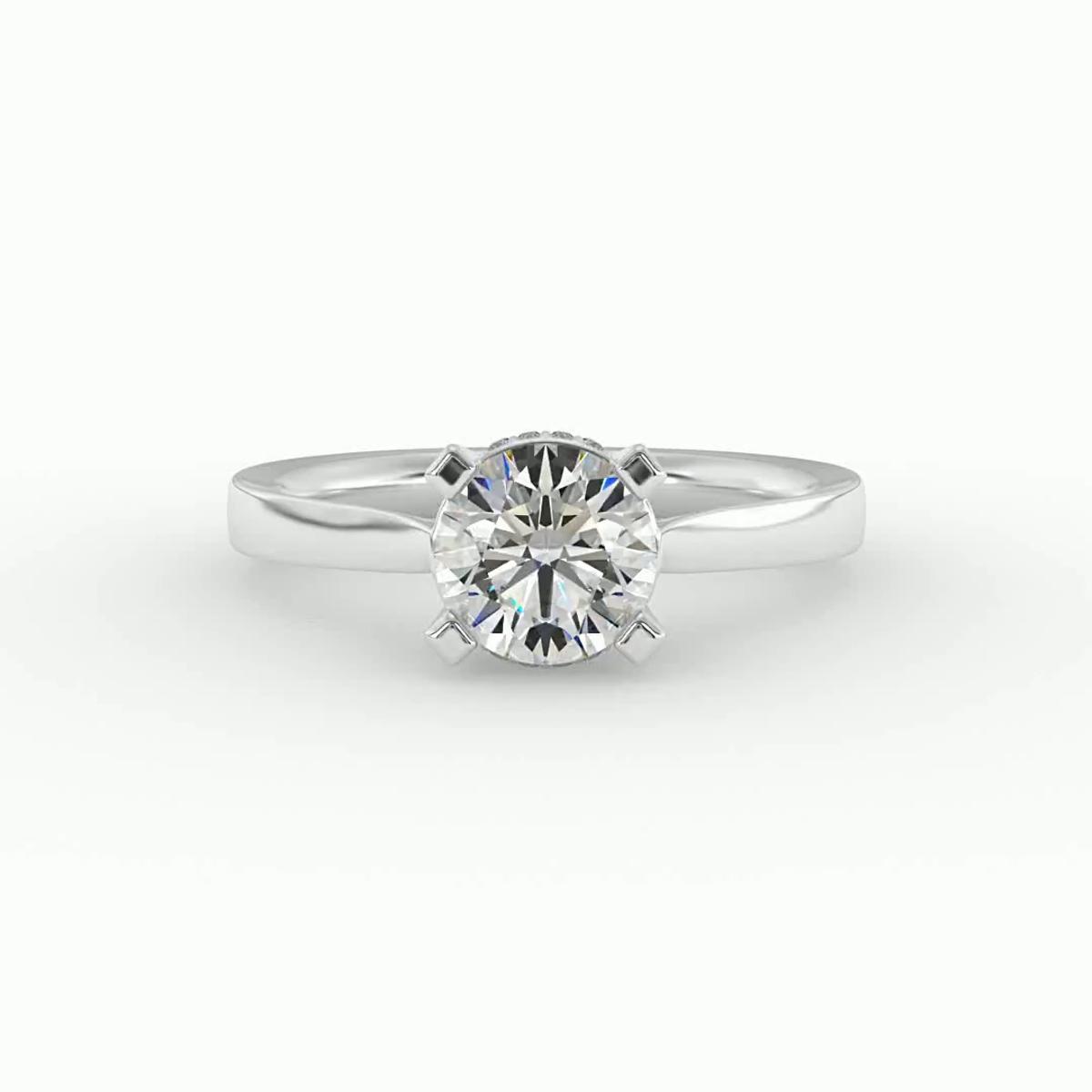 360 degree view of Lyla Hidden Halo Engagement Ring