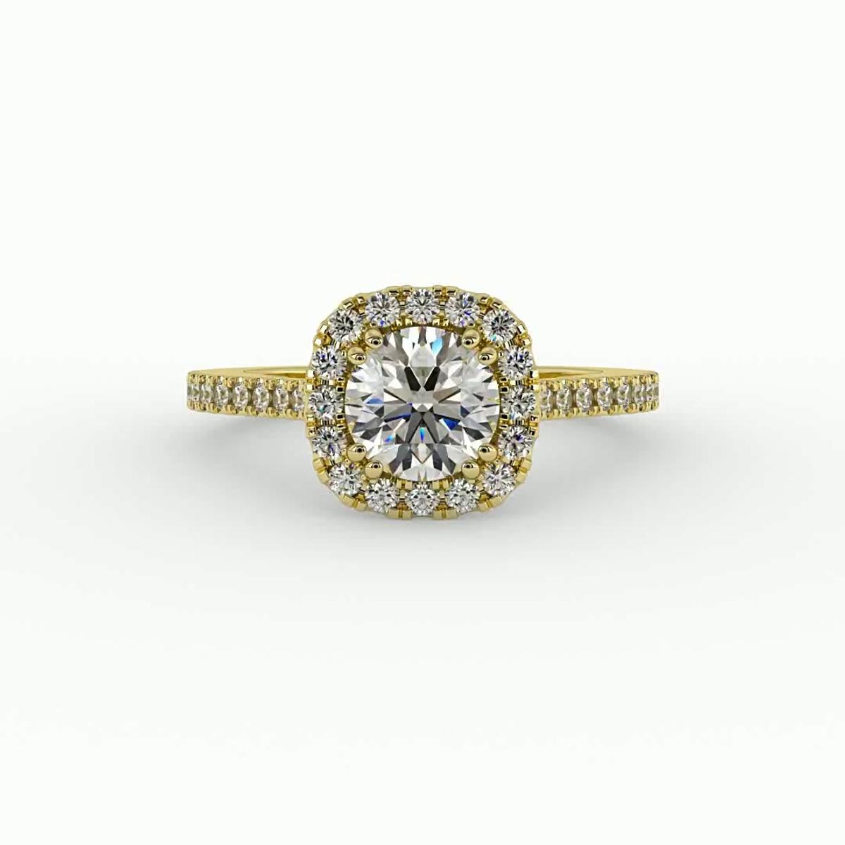 360 degree view of Kailani Halo Engagement Ring