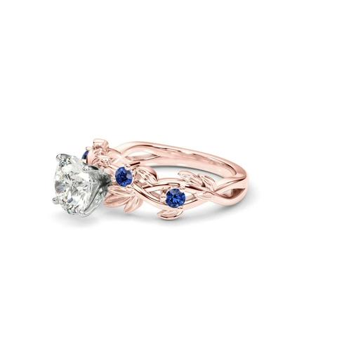 360 degree view of Flamenco Lab Sapphire Twisted Vine & Leaf Engagement Ring
