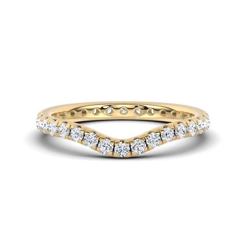360 degree view of Linda Curved Lab Diamond Eternity Band (2mm)