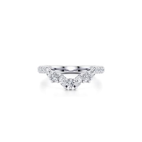 360 degree view of Tavia Mixed-Shape Wrapped Pavé Curved Band