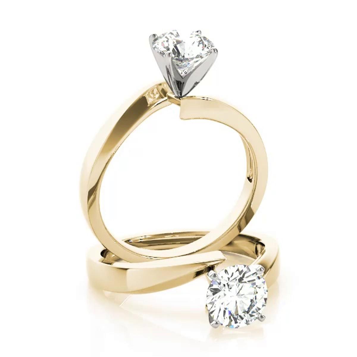 360 degree view of Ester Solitaire Bypass Engagement Ring