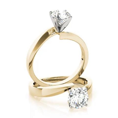 360 degree view of Ester Solitaire Bypass Engagement Ring
