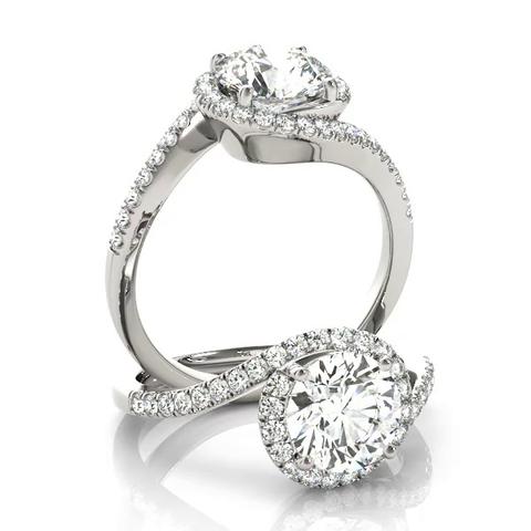 360 degree view of Phoenix Halo Engagement Ring