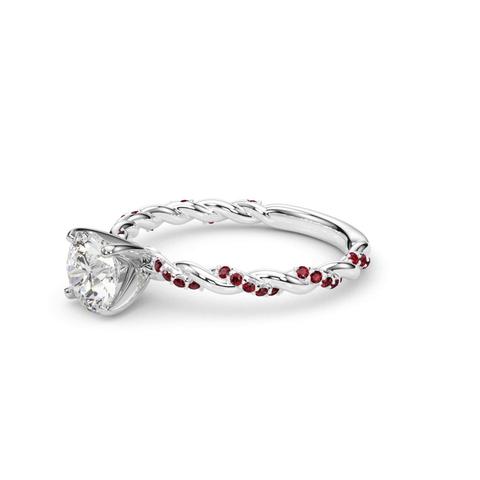360 degree view of Freya Ruby Twist Engagement Ring