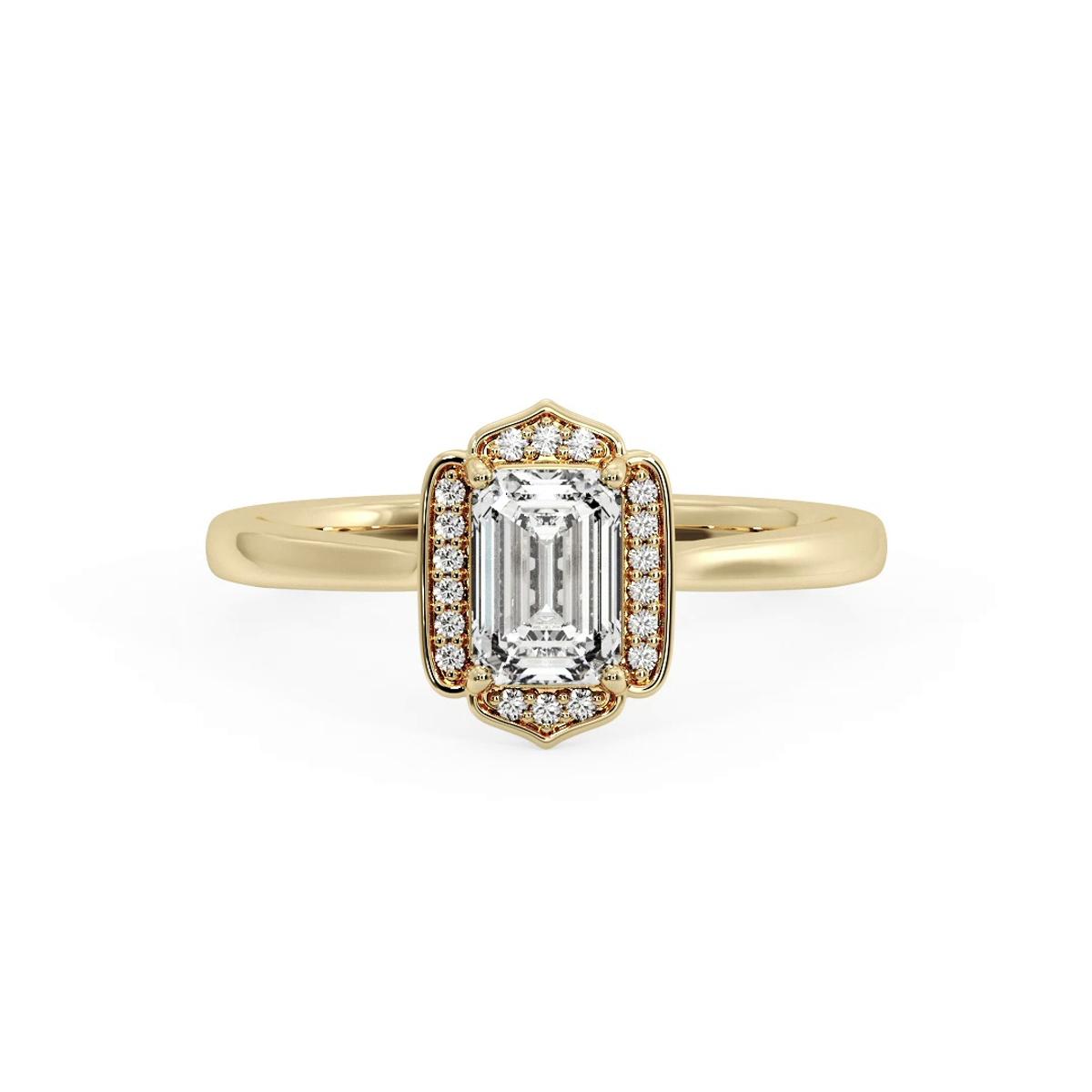 360 degree view of Lennon Halo Engagement Ring