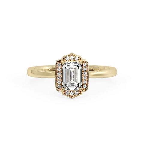 360 degree view of Lennon Halo Engagement Ring