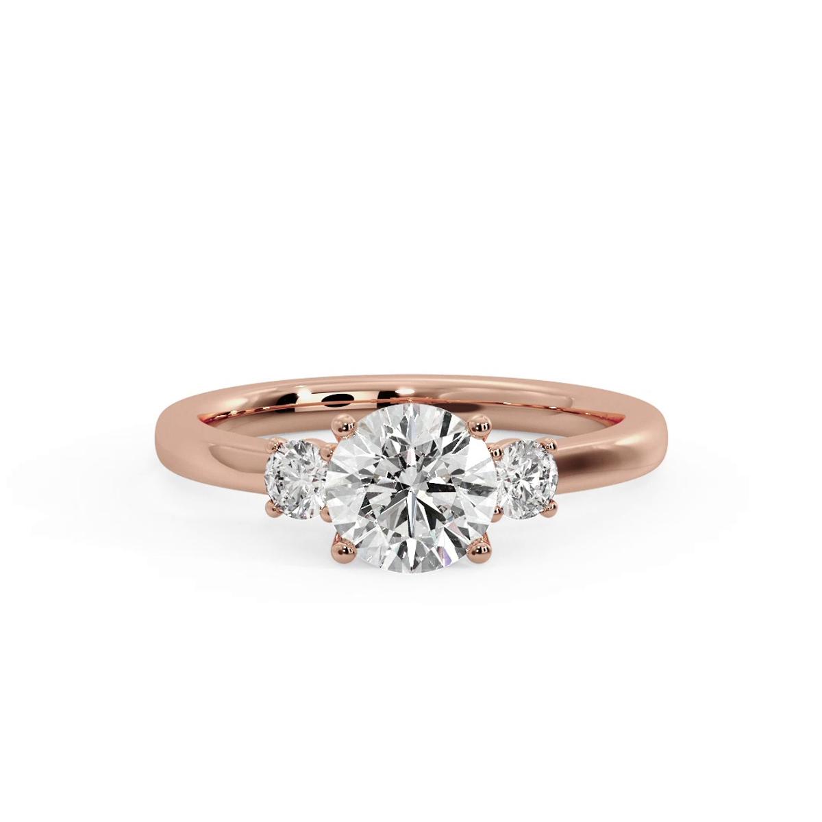 360 degree view of Oaklee 3 Stone Engagement Ring