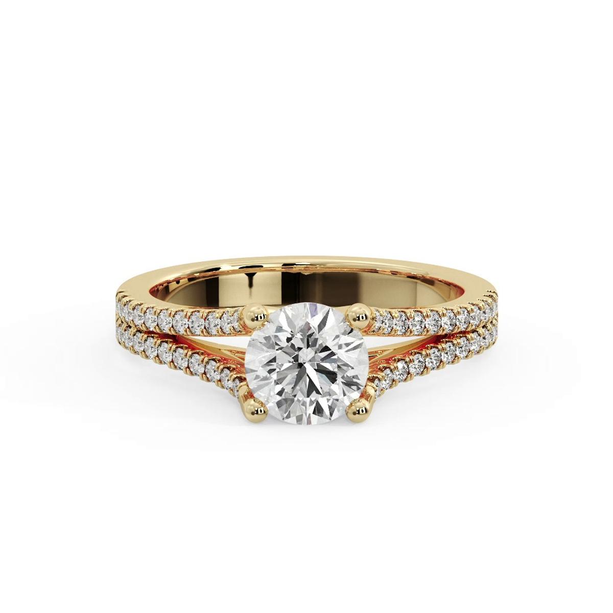 360 degree view of Linnea Split Shank Pave Engagement Ring
