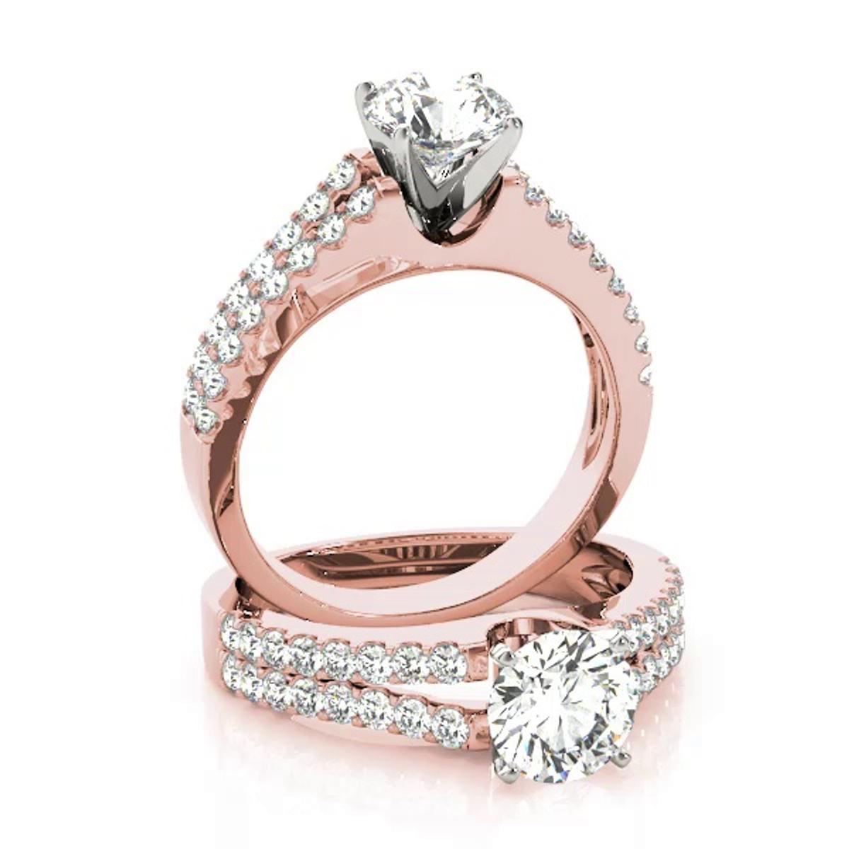 360 degree view of Norma 2 Row Diamond Engagement Ring