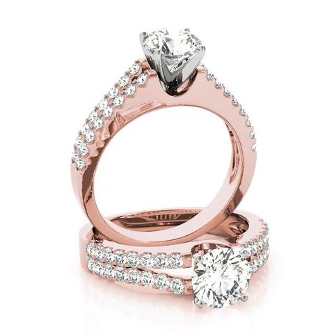 360 degree view of Norma 2 Row Diamond Engagement Ring