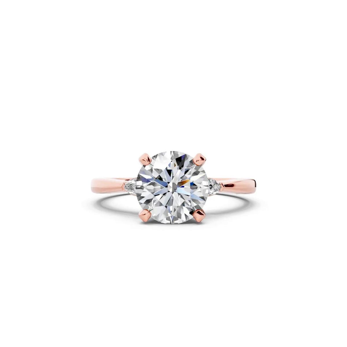 360 degree view of Madison Three-Stone Pear Engagement Ring (.10 ct. tw.)