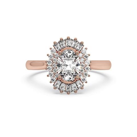 360 degree view of Aniyah Ballerina Style Halo Engagement Ring