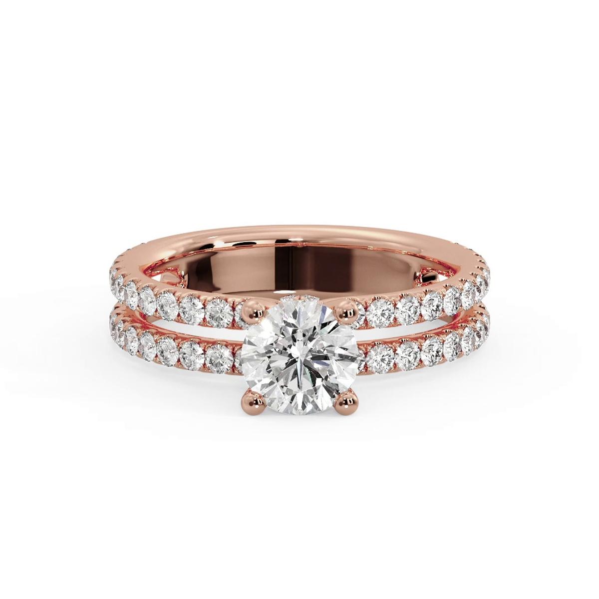 360 degree view of Cassidy Hidden Halo Engagement Ring