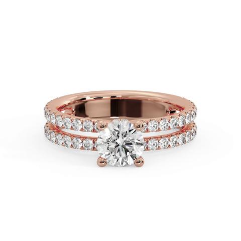360 degree view of Cassidy Hidden Halo Engagement Ring