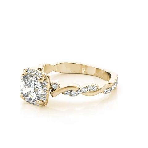 360 degree view of Holland Halo Engagement Ring