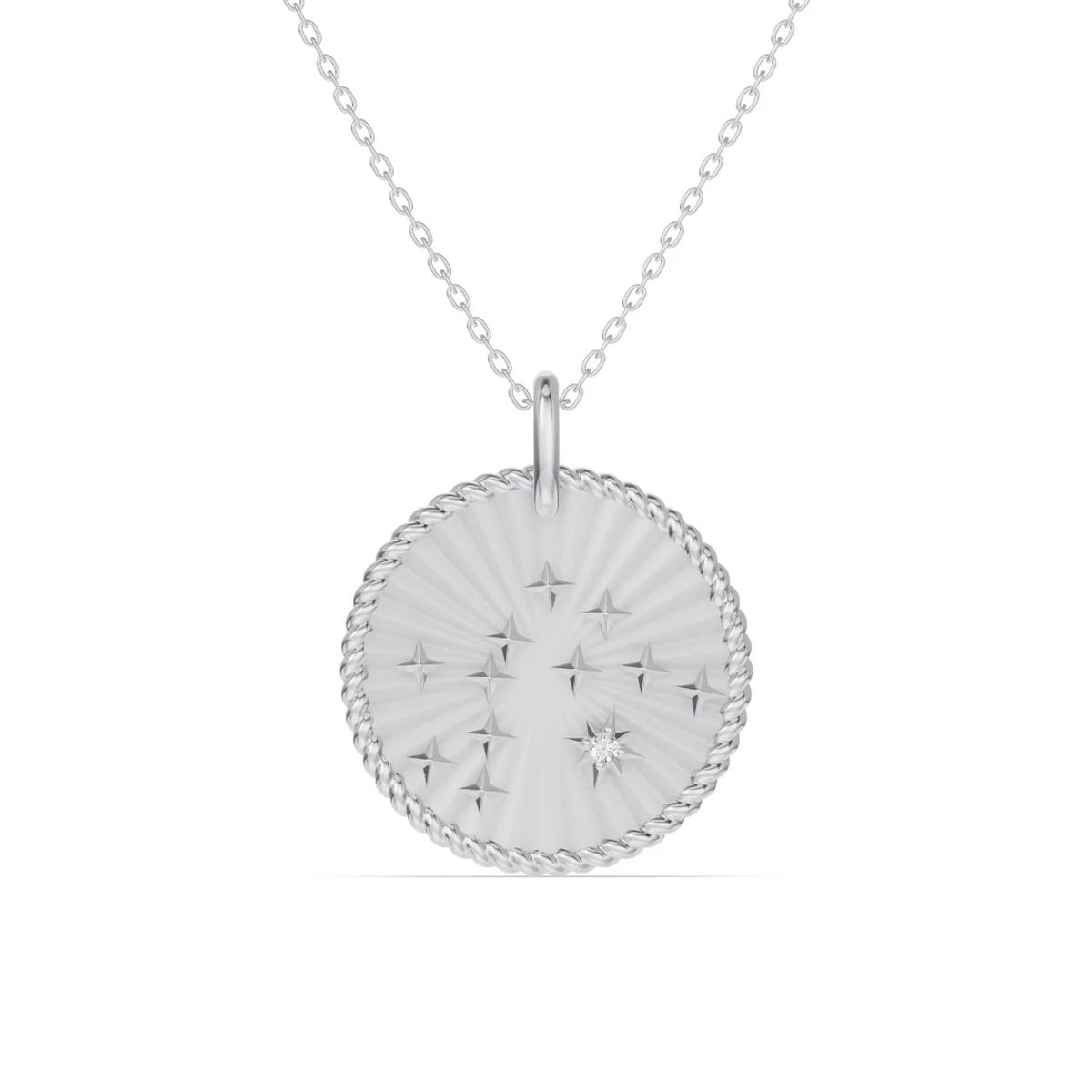 360 degree view of Aquarius Celestial Zodiac Medallion Pendant