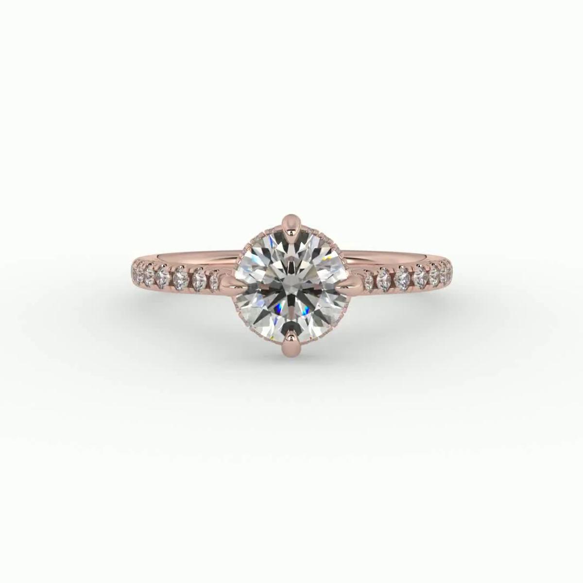 360 degree view of Madelyn Hidden Halo Engagement Ring