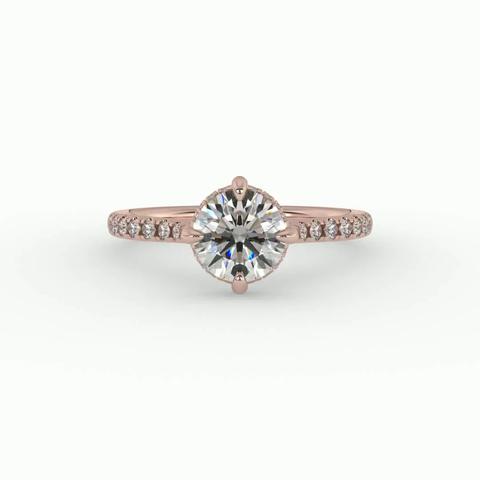 360 degree view of Madelyn Hidden Halo Engagement Ring