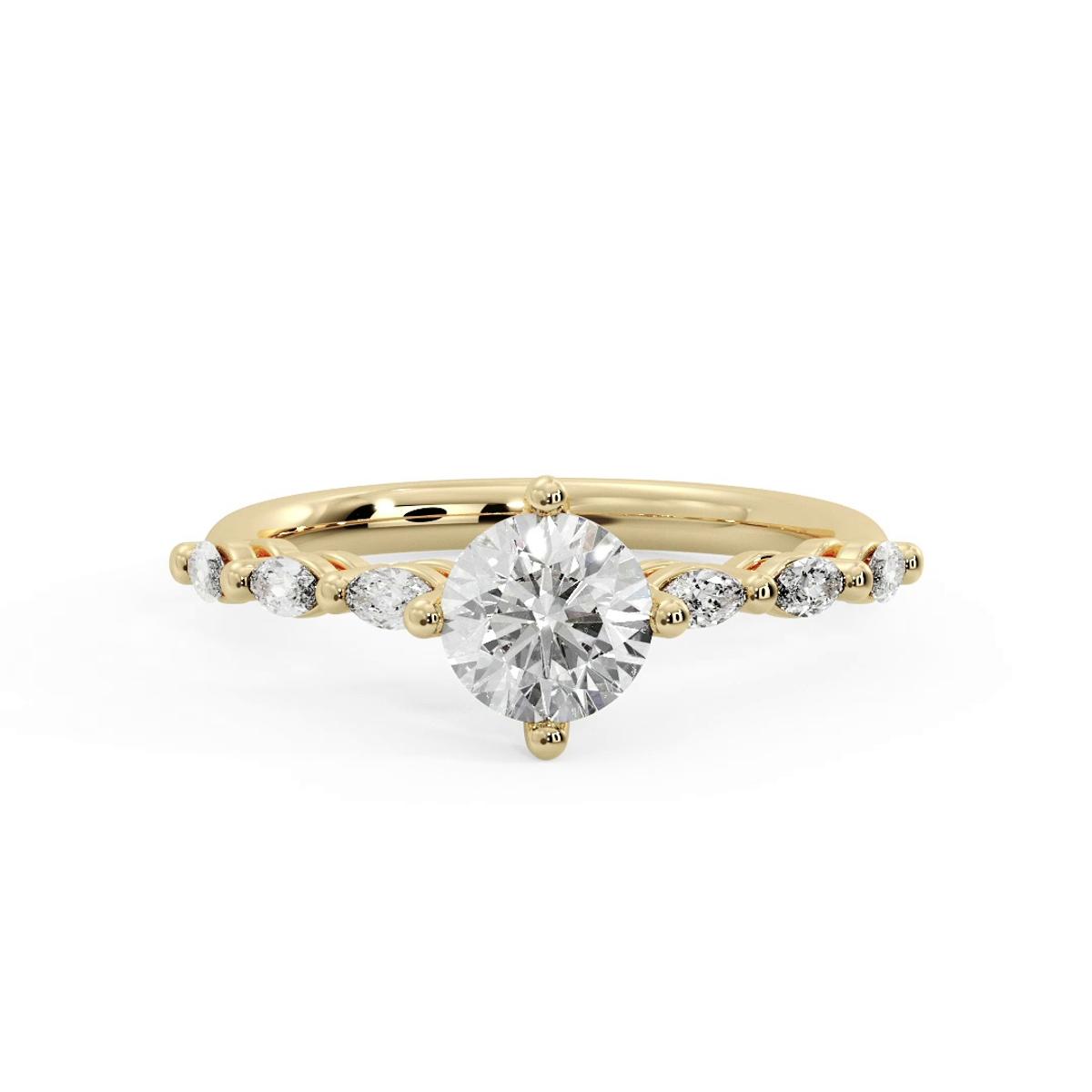 360 degree view of Aubrey Marquise Band Engagement Ring