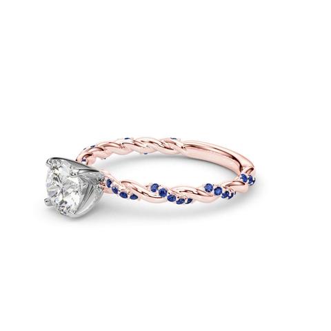 360 degree view of Freya Sapphire Twist Engagement Ring