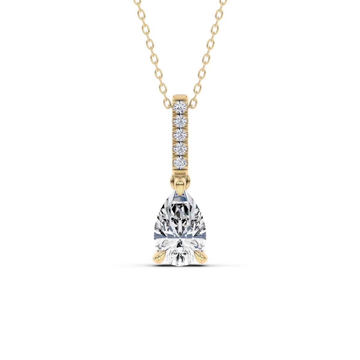 360 degree view of Pear Lab Diamond Link Drop Pendant (1 ct. tw.)