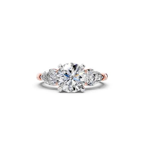 360 degree view of Madison Three-Stone Two-Tone Pear Engagement Ring (1.00 ct. tw.)