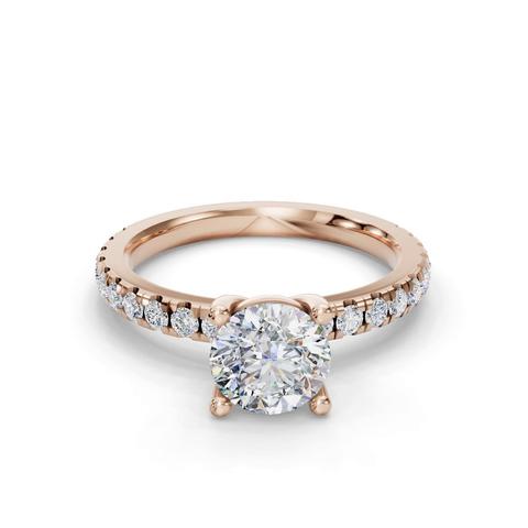 360 degree view of Kennedy Majestic Pavé Accent Engagement Ring