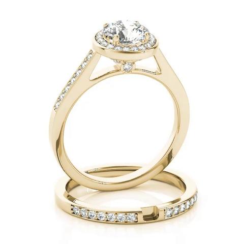 360 degree view of Lillia Halo Engagement Ring