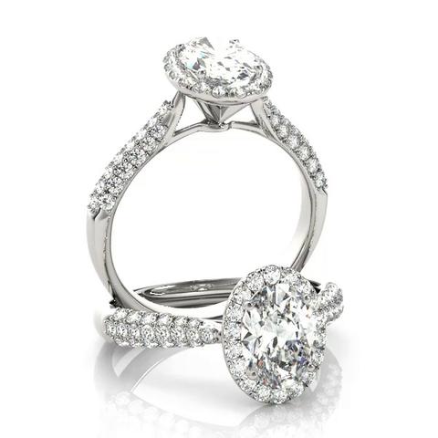 360 degree view of Marilyn Halo Engagement Ring