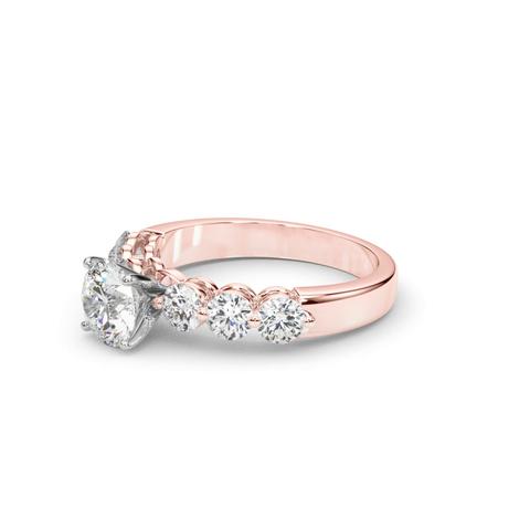 360 degree view of Mae Single Shared Prong Engagement Ring