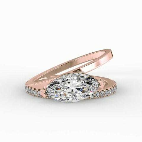 360 degree view of Hattie Split Band Engagement Ring