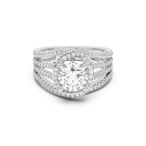 360 degree view of Liana Multistrand Swirling Halo Engagement Ring